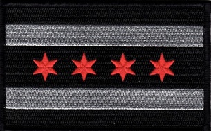 CHICAGO FLAG VELCRO PATCH